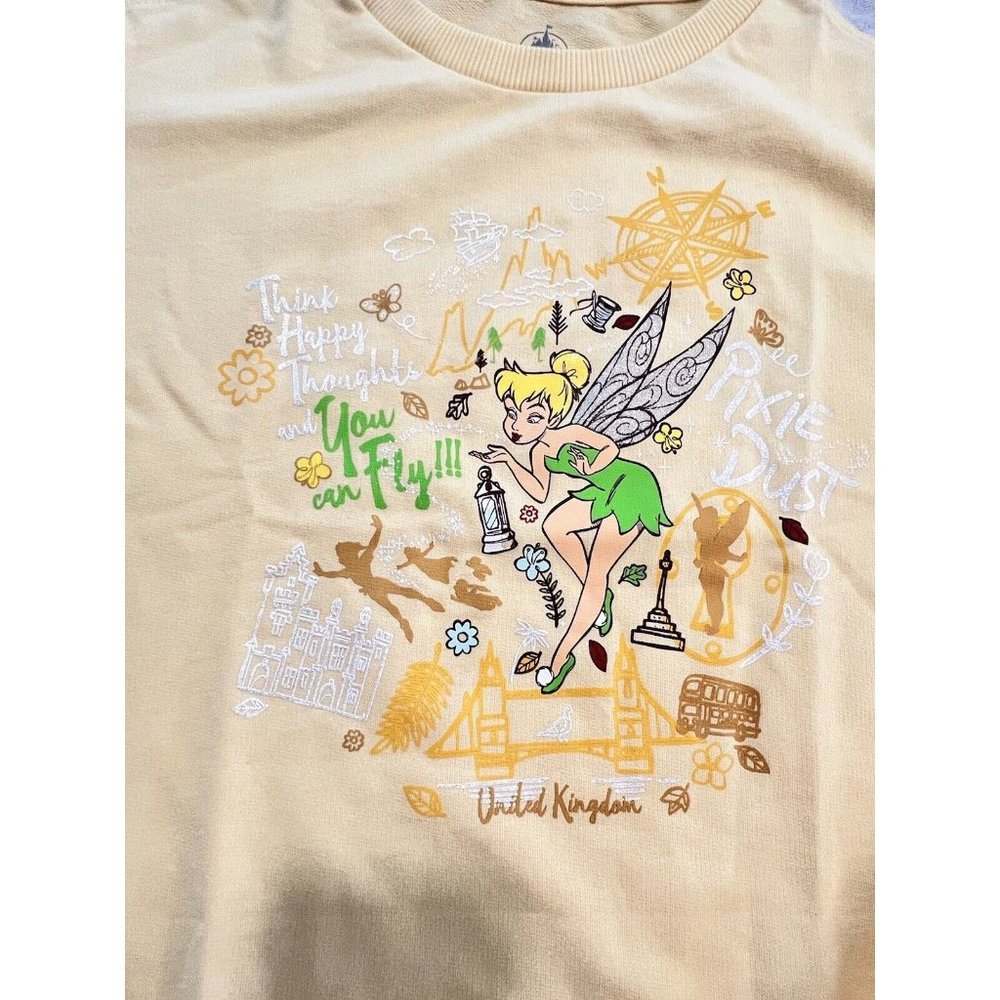 Disney Parks Tinkerbell Peter Pan United Kingdom Sweatshirt XL New